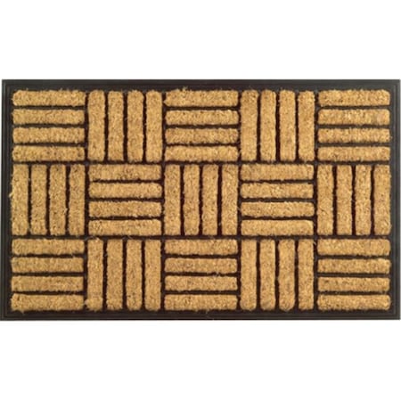 Imports Decor Inc Imports Decor 701RBCM Rubber Back Coir Doormat; Basket Weave Pattern 701RBCM